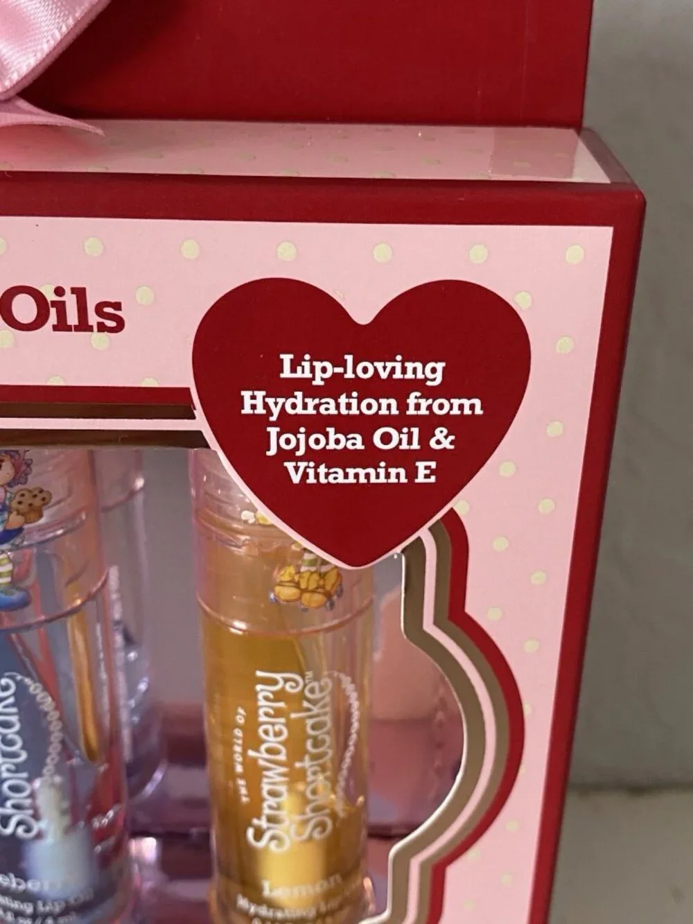 4 Pk Strawberry Shortcake‎ Scented Hydrating Lip Oils Raspberry Blueberry Lemon